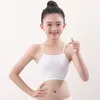 Students Kids Girls Camisole Bra Solid Color Sling Top Vest Bras Children Underwear 20220304 H1