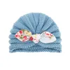 Baby Beanie Hat Stickad Turban Headwear Kids Bunny Öron Kepsar Vinterflicka Toddler Cap Spädbarn Bonnet