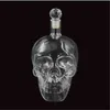7pcs skull decanter القدح مضحك نبيذ كوب النظارات الشفافة أدوات المائدة الكريستال مع أكواب رؤوس لقطة لويسكي 210326