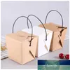 Gift Wrap 10pcs Kraft Paper Picnic Lunch Snack Fruit Salad Box Disposable Pasta Packaging With Handle For Baby Birthday Party1 Factory price expert design Quality