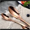 Zestawy kuchenne jadalnia Dostawa ogrodowa 2021 24pcsset ze stali nierdzewnej Rose Gold Cutlery Codereware Wareware Stołów stołowych Sier8043935