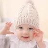 Otoño Invierno Bebé Niños Gorro tejido Gorros con bolas de lana Niños Niñas Gorro de punto Gorros cálidos