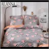 Suprimentos Têxteis Garden Gotas 2021 Alanna X Series 3-4 Impresso Conjuntos Sólidos Conjunto de Cama Casa 4-7PCS Alta Qualidade Padrão Adorável com