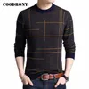 Coodrony Brand Sweater Men Spring Autumn O-Neck Pull Homme Cotton Wool Pullover Men randiga Knitwear Mens Sweaters Shirts C1048 220108