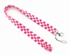 20pcs Grid Lanyard straps Keychain For Keys Badge ID Cell Phone Key Rings Neck Accessories