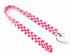 20PCS Grid Lanyard Straps Keychain För Keys Badge ID Mobiltelefon Key Ringar Neck Tillbehör