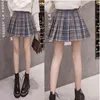 Autumn Winter Korean Skirt Shorts Women High Waist Sexy Short Mini Skirt School Pleated Gothic A Line Skirts Female 211120