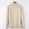 Polo Sweaters Luxury Men Bottom Topps Fall Slim Tröjor Varma Höst Turtleneck Tröjor Svart Pullovers Kläder för Man Bomull Stickad Tröja