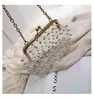 New Summer Pearl Inlay Metal Fivelas Transparentes Senhora Beach Beach Bolsa Mensageiro