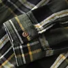 Men's Casual Shirts America Style High Quality Spring Fashion Vintage Plaid Flannel Classical Shirt Men Thick Long Sleeve Cotton Premium Blo