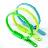 Sensory Toys Solid Zip Zipper Bracelet All Ages Stress Reliever Bangle Wristband Bright Candy Colors Bracelet1011441