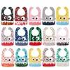 Wholesale 15 Style Baby INS Little cartoon monster bibs Burp New kids Christmas Halloween Pure cotton double layer bibs burp cloths 561 Y2