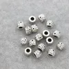 Liga Diamante-set Oval Stone Padrão Big Hole Beads Tibetano Prata Solta Bead Fit Pulseira Charme Europeu L1311 Jóias DIY para festa e presente 96 pcs / lote 10x10x7.5 mm