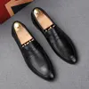 Luxury Style Handmade Dress Shoes Man Summer Fashion Leather Square Head Slip On Wedding Oxford Party Loafers Black Formal Flats H17