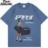 Hip Hop Streetwear Harajuku T Shirt Girl Japanese Kanji Print Tshirt Men Summer Short Sleeve T-Shirt Cotton Loose Tops Tees 210716