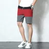 メンズ夏のショーツ韓国のファッションコットンカジュアル薄いビーチのズボンスポーツリネンラージ210713