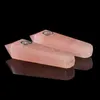 Natural Crystal Pink Smoking Pipes Tobacco Energy stone women modern Gemstone Pipe Tower Quartz Points with Gift Box