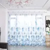 Anti-moustique fenêtre gaze feuilles tropicales feuille de bananier imprimer salon chambre rideaux maison Textile fournitures rideaux rideaux