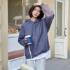 100% Cotton Hoodies Sweatshirts Women Fall Winter Hooded Oversize Loose Solid Thicken Lady Fashion fit 4XL 210601