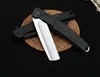 Special Offer ER T-Razor 007 Folding Blades Knife N690 Satin/ Black Titanium Coated Tanto Point Blade Knives With Retail Box Package