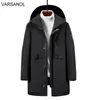 Varsanol Long Men Winter Jacket Warm Heated Usb Charging Parkas Coats Male Hooded Men Clothing Big Pockets Warm Thermal Clothing 210601