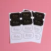 Confezione regalo 40-80 pezzi Adesivo per scrapbooking quadrato bianco nero Sigillo di ringraziamento per etichette per imballaggio Tag per confezionamento di torte da forno