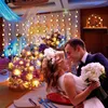 1.08m 10 LEDガーランド造花ブーケ文字列ランプバレンタインデークリスマス結婚式の装飾のための泡の真珠のローズライト