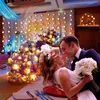 1,08m 10 Garland LED Garland Artificial Flower Bouquet String Lamps Foam Pearl Rose Lights for Saint's Day Christmas Wedding Decor Luces de Cadena de Flores Rosas