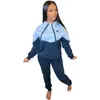 Womens Plush Sweater Designer Sports Tracksuits Joggers Calças de duas peças Set Hoodies Drawstring Zip Outfits