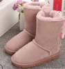 Chaussures enfants bottes de neige en cuir véritable pour les tout-petits bottes avec des arcs chaussures pour enfants filles bottes de neige