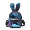 HBP Non- Personality Sequin rabbit ear casual backpack Korean Version cute fashion versatile sport.0018