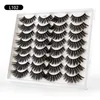 New Arrival 16 Pairs Thick Natural Mink False Eyelashes Set Soft & Vivid Multilayer Reusable Handmade 3D Fake Lashes Extensions Curly Crisscross Eyes Makeup