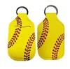 Skórzane akcesoria sportowe baseball Owal Brelok Hand Uchwyt do sanitizer dla plecaków Kids Travel