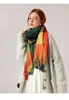 Knitted Cotton Scarf For Women 2021 Autumn And Winter Warm Cashmere Tassel Shawl Plaid Temperament Long Shawl