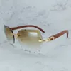 Diamond Cut Edge Lunettes de soleil Hommes Femmes Designer Carter Lunettes sans monture Driving Sun Shades Vintage Metal Luxury Brand New Lunettes Cool Décoration Tendance Produits