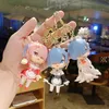 10 cm Re: Życie w innym świecie z Zero RAM REM Servant Garnitur Wersja Rysunek Doll PVC Kolekcja Model Zabawki Breloki Keychain G1019