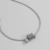 Vintage ronde slang dunne ketting kettingen voor vrouwen mannen eenvoudige titanium stalen hanger ketting choker paren sieraden