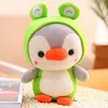 Stuffed Animals Plush Toys Kawaii Soft Doll Dress Up Giraffe Frog Dinosaur Kids Plushie Girls Gift 210728