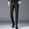 Pantalon droit décontracté pour hommes coréens Tendance de la mode Pantalon brossé extensible Classique Plus Pantalon noir en velours Automne et hiver 210531