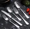 Zestaw obiadowy Obiad 5 sztuk Zestawy Flatware Zestawy Ze Stali Nierdzewnej Set-Hurtownie Nóż Deser Desery Spoon Fork SN4273