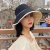 Wide Brim Hats Bucket With String Summer Sun For Women Outdoor Foldable Panama Women's Khaki 2021 Casual Fisherman