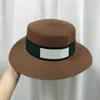 デザイナー麦わら帽子ファッション高級デザイナーバケットハット男性レディースメンズフィット帽子夏の刺繍野球帽