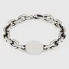 Bracelet manchette rétro pour Couple, lettres imbriquées, chaîne en détresse, bijoux pour hommes et femmes, 925, 236K2041640