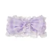 Enfants arc Bandeau Rayé Ananas Imprimer Bandeaux Dentelle Bowknot Enfants Cheveux Accessoires Bounce Poils Rides Bande Style Français Coréen 6 couleurs wmq1275