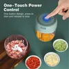 100 / 250ml Mini USB Wireless Electric Garlic Masher Press Mincer Warzywa Chili Mięso Grinder Food Chopper Narzędzia kuchenne 210712