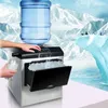 Liten kommersiell isbitmakare hushållsautomatisk bulletrunda gör maskin 25kg / 24h två lägen att lägga till vatten