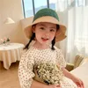 Lato Cute Baby Girls Floral Sleeve Puff Sukienki Koreański Styl 2021 Dzieci Cute Sukienka średniej długości Q0716