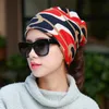 Multifunctional Women's Cycling Hat Hip Hop Stripped Outdoor Snapback Cap Autumn Ladies Circle Beanie Caps & Masks