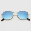 Womens Sonnenbrille Sechskant-Metall-Sonnenbrillen-flache Glaslinsen 11 Farben mit Kasten und Paketen alles 2021fashion