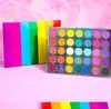 Keine Marke! Regenbogenstreifen 35 Farben Glitter Schimmern Lidschatten-Palette Langlebige Große Lidschatten-Paletten Nehmen Sie Ihr Logo an